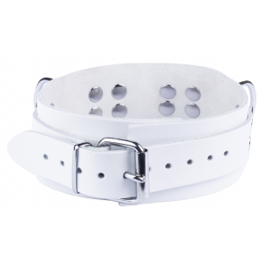 Collier en cuir ULTRA Blanc