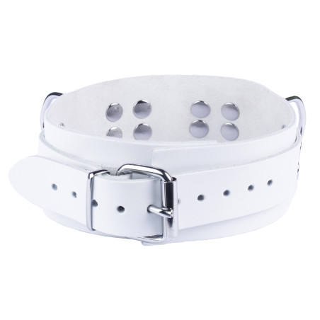 Collier en cuir ULTRA Blanc
