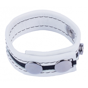 Cockring en cuir TIPPY Blanc
