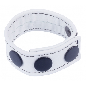 Cockring en cuir COCKY Blanc