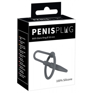 Plug Pénis Silicone SILISTOP avec Anneau 5.5 cm - Diamètre 8 mm