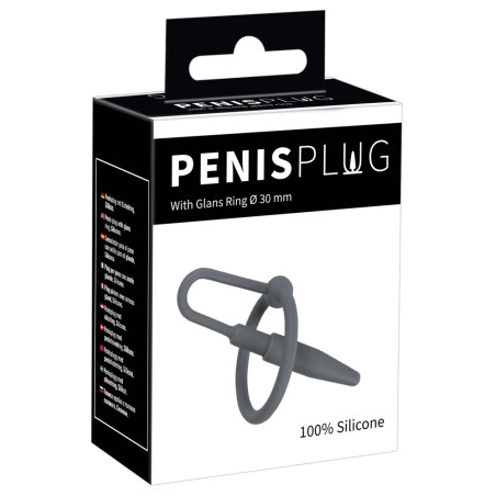 Plug Pénis Silicone SILISTOP avec Anneau 5.5 cm - Diamètre 8 mm
