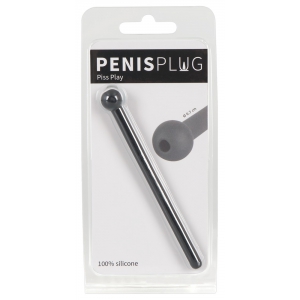 Plug d'urètre percé PISS PLAY 10.5cm - Diamètre 7mm