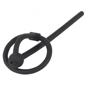 Plug d'urètre percé en silicone RING PLAY 10.5cm - Diamètre 6mm