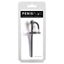 Plug d'urètre percé en silicone RING PLAY 10.5cm - Diamètre 6mm 2
