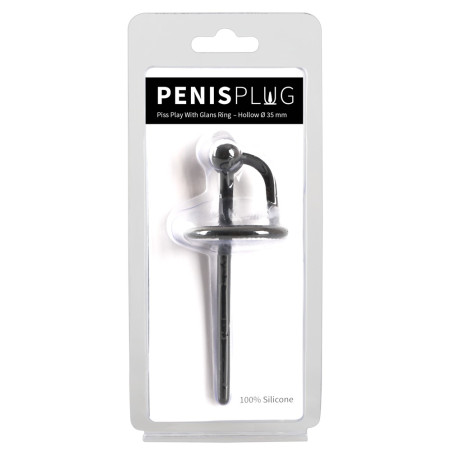 Plug d'urètre percé en silicone RING PLAY 10.5cm - Diamètre 6mm