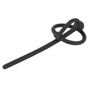 Plug d'urètre percé en silicone RING PLAY 10.5cm - Diamètre 6mm