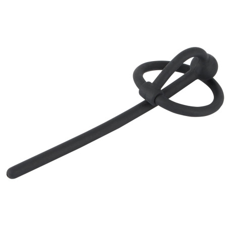 Plug d'urètre percé en silicone RING PLAY 10.5cm - Diamètre 6mm
