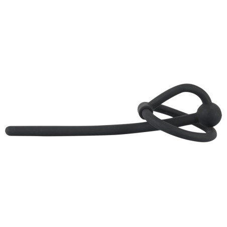 Plug d'urètre percé en silicone RING PLAY 10.5cm - Diamètre 6mm