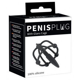 Plug Penis en silicone CAGE GLANS 5cm - Diamètre 8mm 2