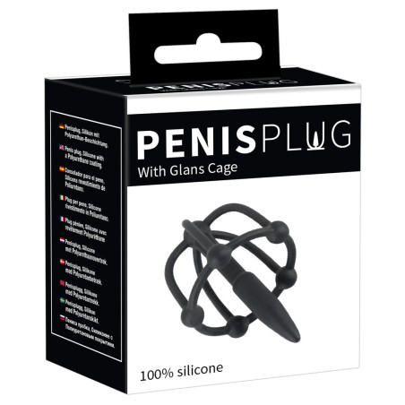 Plug Penis en silicone CAGE GLANS 5cm - Diamètre 8mm
