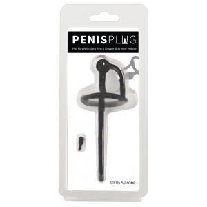 Plug d'urètre percé PLAY STOP 10.5cm - Diamètre 6mm