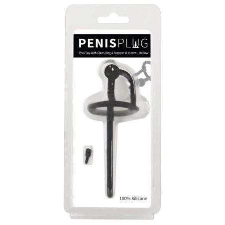 Plug d'urètre percé PLAY STOP 10.5cm - Diamètre 6mm