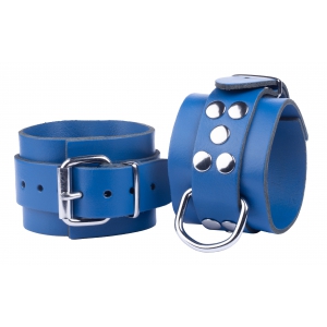 Menottes en cuir ULTRA Bleues