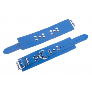 Menottes en cuir ULTRA Bleues