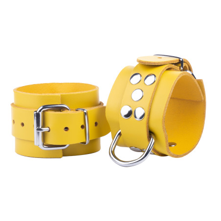 Menottes en cuir ULTRA Jaunes