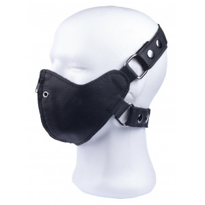 Masque en cuir avec zip