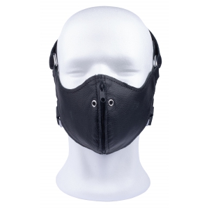 Masque en cuir avec zip