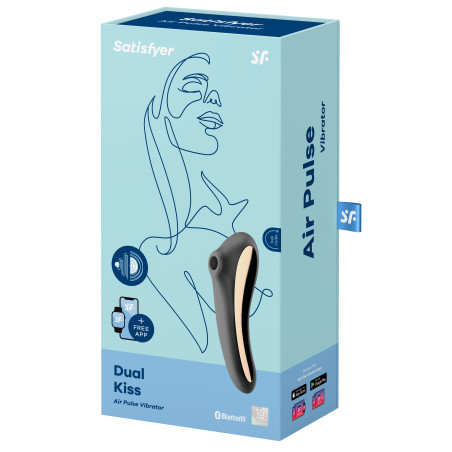 Stimulateur de clitoris DUAL KISS Satisfyer Noir