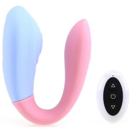 Double Stimulateur WELL UP Bleu-Rose