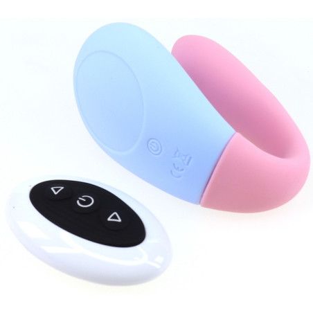 Double Stimulateur WELL UP Bleu-Rose