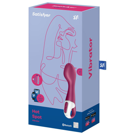 Vibro connecté HOT SPOT Satisfyer 20cm Mauve
