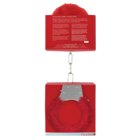 Menottes PLEASURE FURRY Rouges