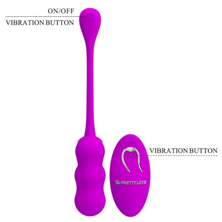 Oeuf vibrant LESHY Pretty Love 7 x 2.8cm Violet