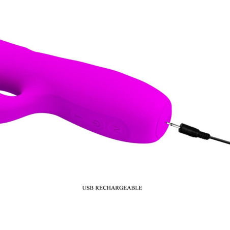 Vibro Rabbit avec poussée MELANIE Pretty Love 21cm Violet