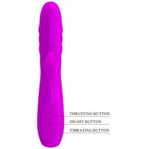 Vibro Rabbit avec poussée MELANIE Pretty Love 21cm Violet