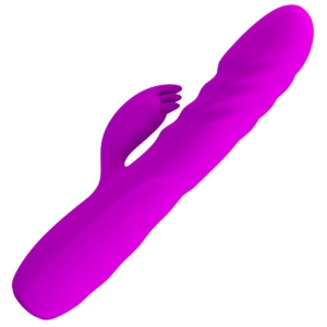 Vibro Rabbit avec poussée MELANIE Pretty Love 21cm Violet