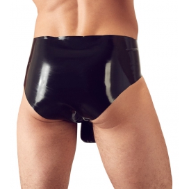 Slip en latex avec étui pénien perlé 2