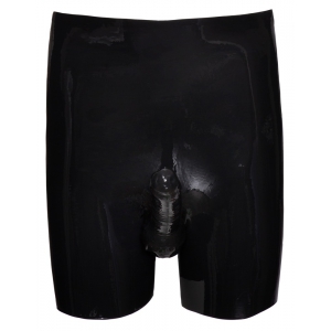 Boxer long en latex avec étuis pénien et anal