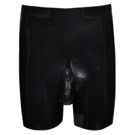 Boxer long en latex avec étuis pénien et anal