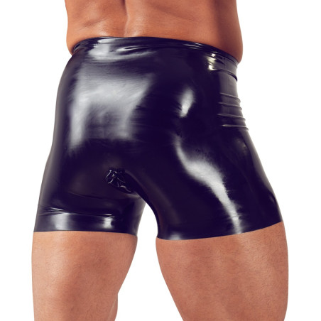 Boxer long en latex avec étuis pénien et anal