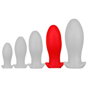 Plug Silicone SAURUS EGG XL 16.5 x 7.3cm Rouge