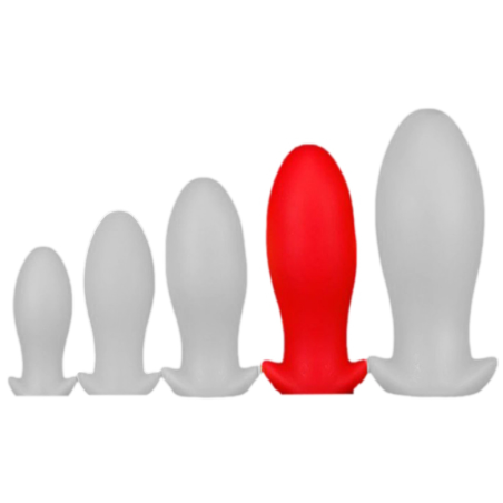 Plug Silicone SAURUS EGG XL 16.5 x 7.3cm Rouge