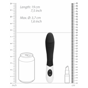 Vibro RIBBED VIBRATOR 12 x 3.7cm Noir