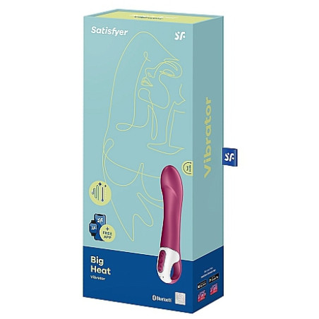 Vibromasseur connecté BIG HEAT Satisfyer 15 x 4cm Mauve