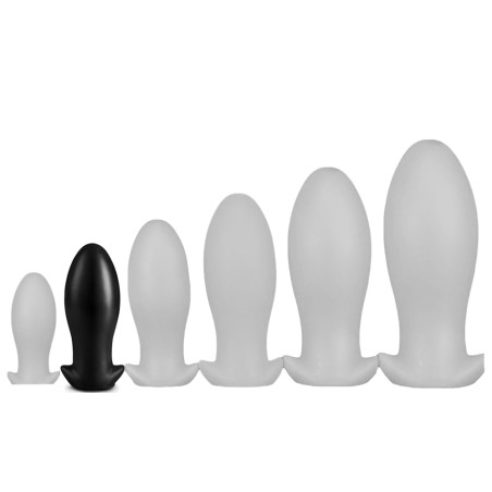 Plug Silicone SAURUS EGG M 12 x 5.3cm Noir