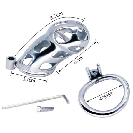 Cage de chastéte en métal COBRA STEEL 10 x 3.7cm