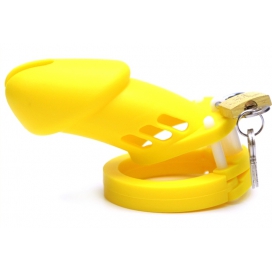 Cage de chasteté Silicone BRAN 9 x 3cm Jaune 2