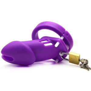 Cage de chasteté Silicone BRAN 9 x 3cm Violette