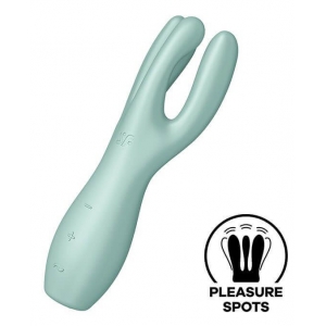 Stimulateur de clitoris THREESOME Satisfyer 14cm Vert