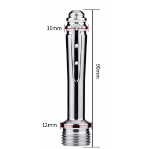 Embout de lavement anal en métal FOZZ S 7 x 1.5cm