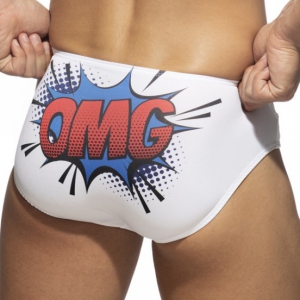 Slip de bain OMG Blanc