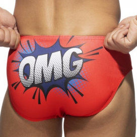 Slip de bain OMG Rouge 2