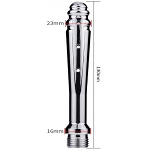 Embout de lavement anal en métal FOZZ M 11 x 2.3cm