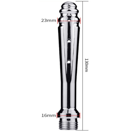 Embout de lavement anal en métal FOZZ M 11 x 2.3cm