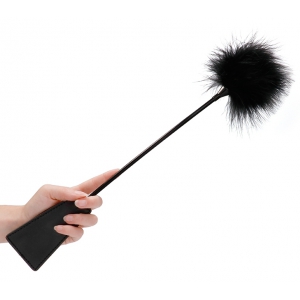Cravache et Plumeau OUCH 43cm Noir